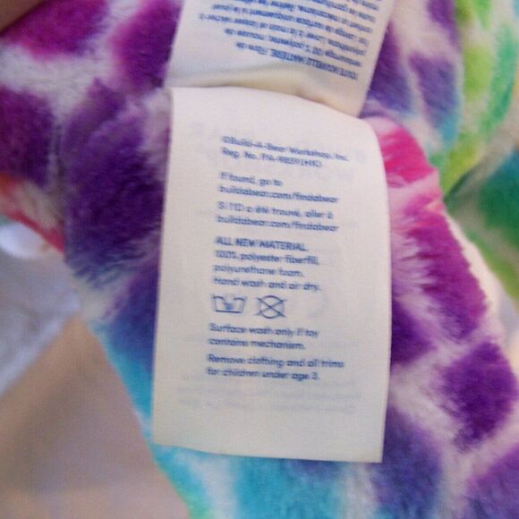 Build a Bear Workshop Rainbow Spots Leopard 16" Glitter Nose Silky Paws Ears BAB - Picture 9 of 11